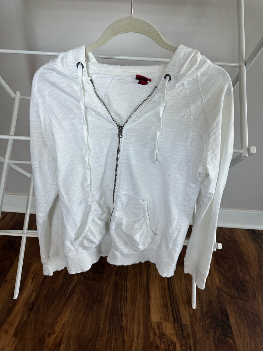 Merona White Zip Hoodie Sweater